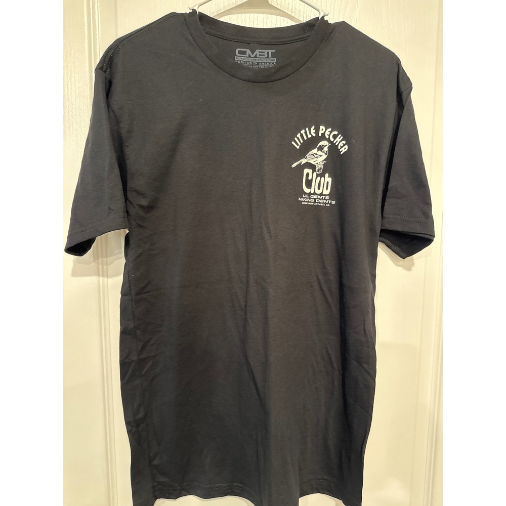 CMBT Little Pecker Club Mens Medium Black Lil Gents Combat Iron Apparel T-shirt